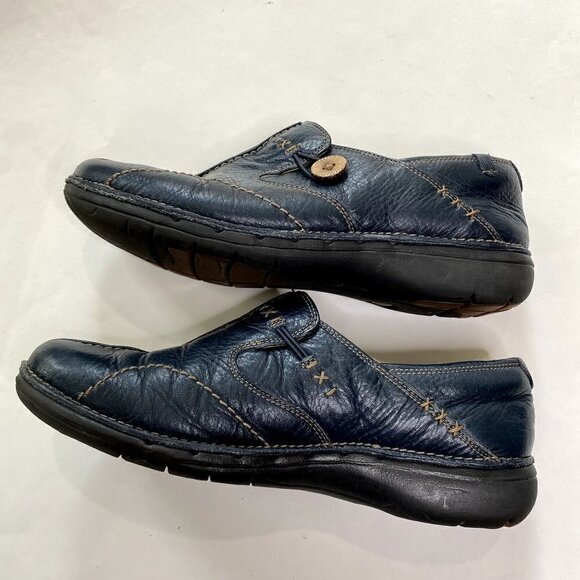 Clarks Un.Loop Unstructured Leather Slip On Shoes 9.5 - Picture 7 of 10